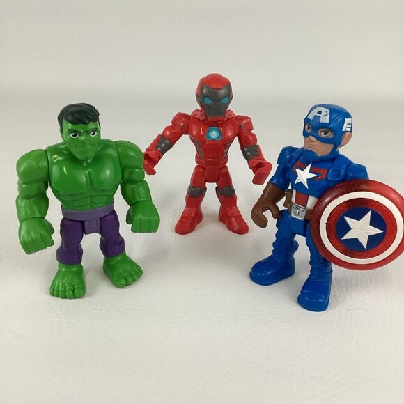 Hasbro Other - Playskool Marvel Super Hero Adventure 5" Figures Iron Man Hulk Captain America